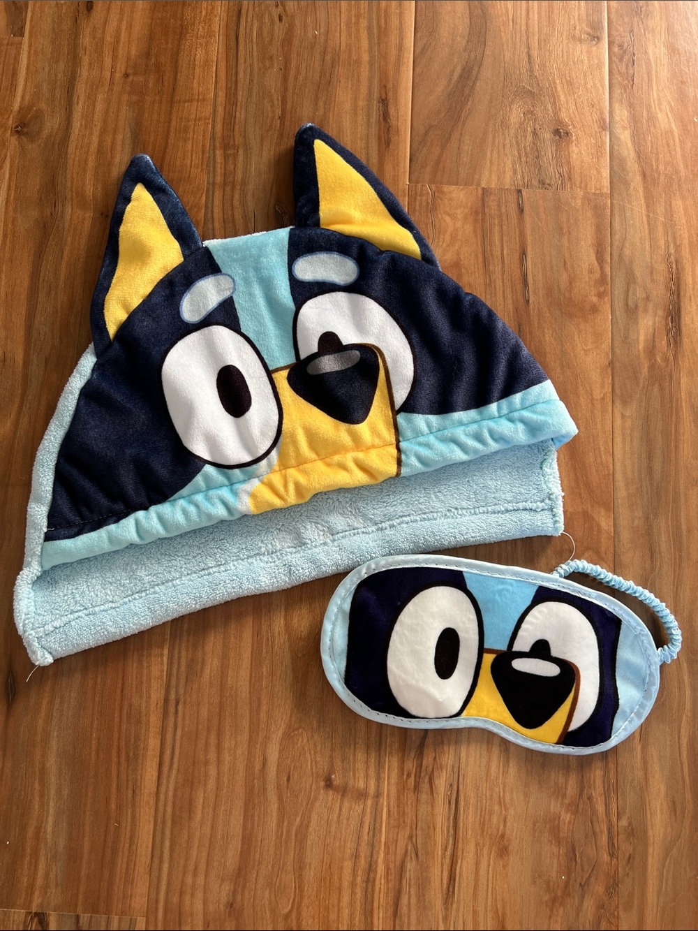 Bluey Hair Towel and Eye Mask